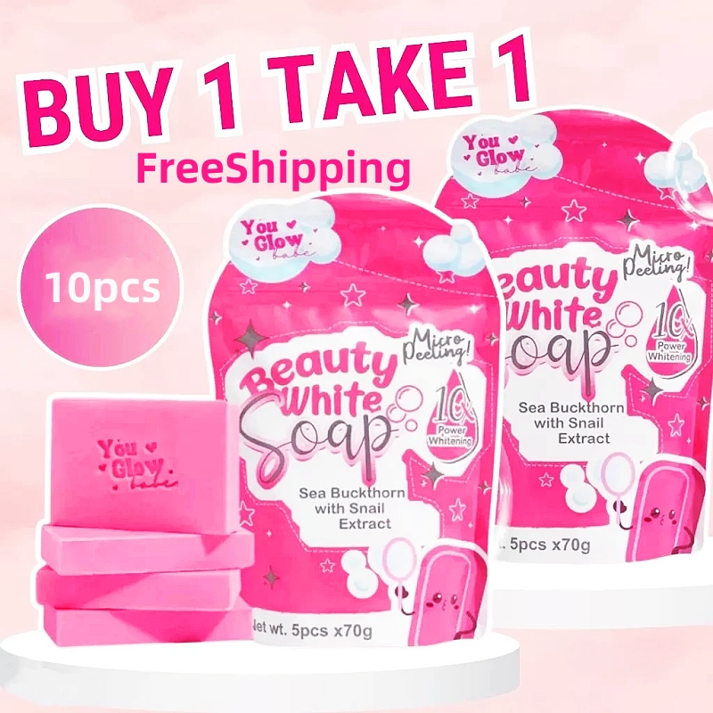 Freeshipping BUY 5 TAKE 5=10PCS YOU GLOW BABE BEAUTY WHITE SOAP Cleansing Skin Repair Skin Care Body Freeshipping