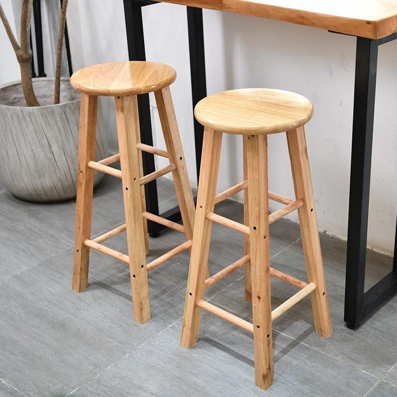 FreeShipping Solid Wood Milk Tea Stool Household High Chair Nordic Log Stool Solid Wood Bar Stool Free Non-slip Mat FreeShipping Solid Wood Milk Tea Stool Household High Chair Nordic Log Stool Solid Wood Bar Stool Free Non-slip Mat