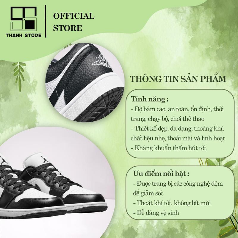[CHÍNH HÃNG] Giày thể thao nam nữ trắng đen giày Nike Air Jordan 1 Low ‘Panda’ _ hàng xuất khẩu thời trang chính hãng - Sneaker Sport - NAJ1LB