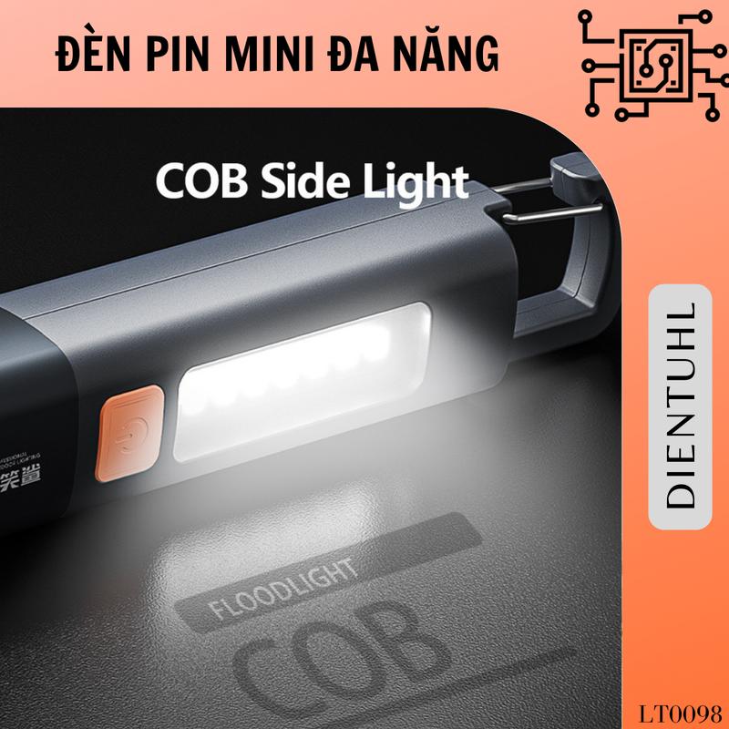 Đèn pin LED, Cá mập cười, Thu phóng Có Thể Mở Rộng 1200mAh, với ánh sáng COB bên và móc, sạc USB Đèn pin LED, Cá mập cười, Thu phóng Có Thể Mở Rộng 1200mAh, với ánh sáng COB bên và móc, sạc USB