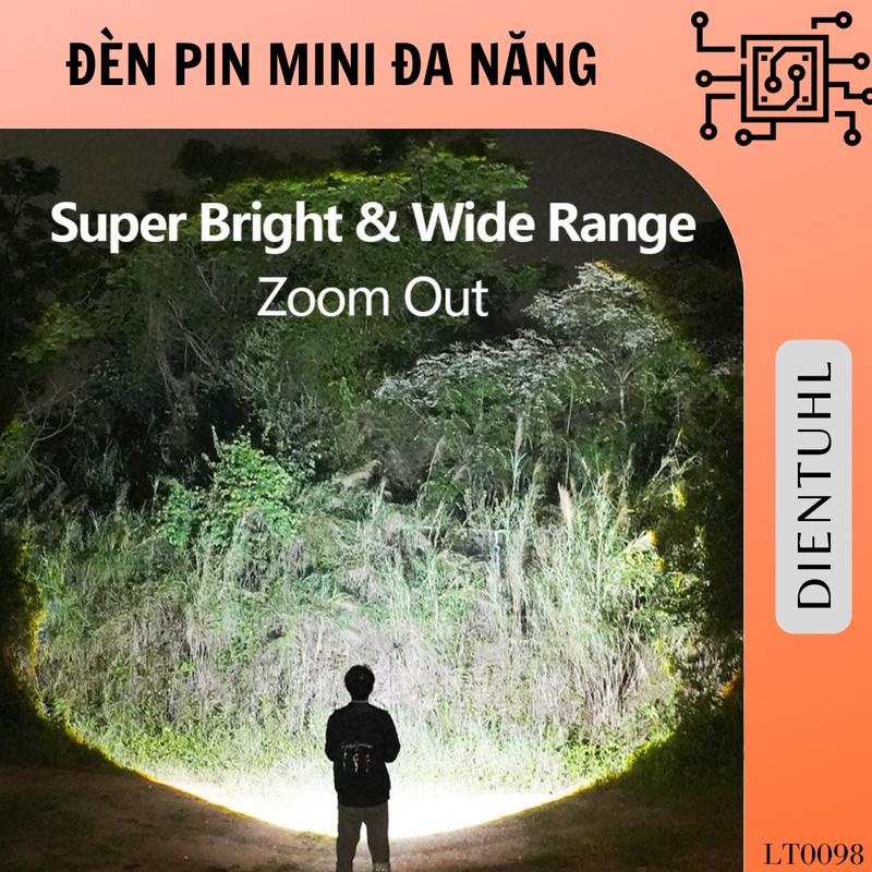 Đèn pin LED, Cá mập cười, Thu phóng Có Thể Mở Rộng 1200mAh, với ánh sáng COB bên và móc, sạc USB Đèn pin LED, Cá mập cười, Thu phóng Có Thể Mở Rộng 1200mAh, với ánh sáng COB bên và móc, sạc USB